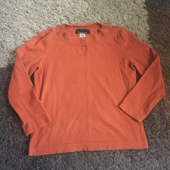 Sweater w/neckline cutout - Picture 1 of 6
